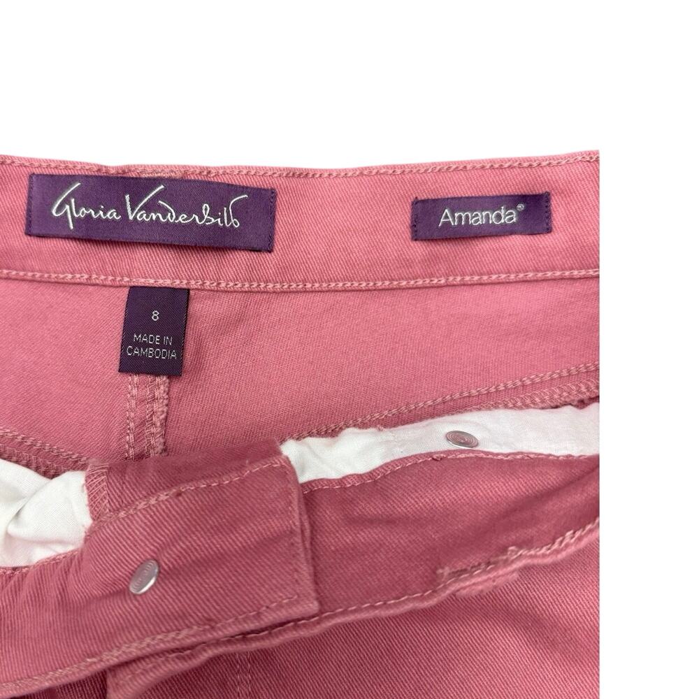 Gloria Vanderbilt Amanda Pink Jeans Women’s Size 8 - Picture 4 of 7